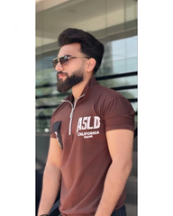 Article **name Pocket Printed Zipper Polo