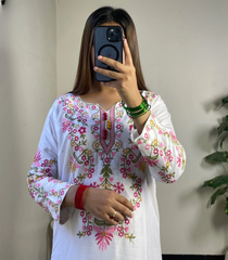 Long Embroidery shirt and flyper 2pc suit