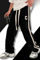 Article **name Side Stripe Embroidery Baggy Trouser