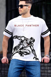 Black panther printed Drop shoulder