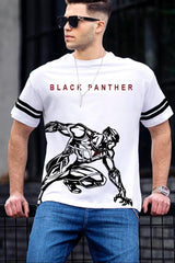 Black panther printed Drop shoulder