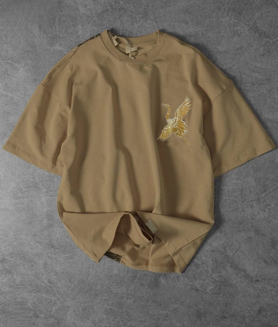 Article **name  Bird printed  Dropshoulder   *Fabric *  Fine jrsy