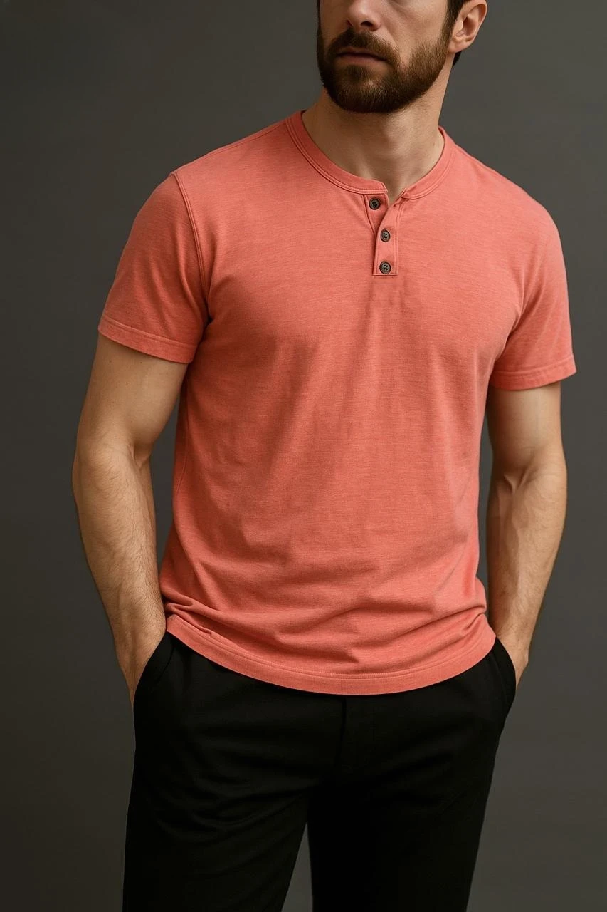 (SALE)  (SALE)  Article **name Henly button  Tshirt   *Fabric *  Cotton jrsy