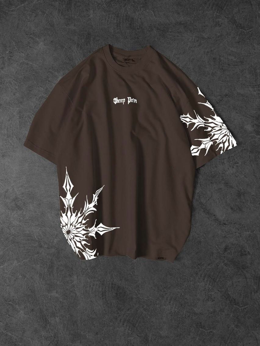 Sharp pain Printed  Drop shoulder