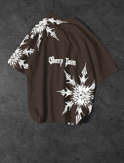 Sharp pain Printed  Drop shoulder