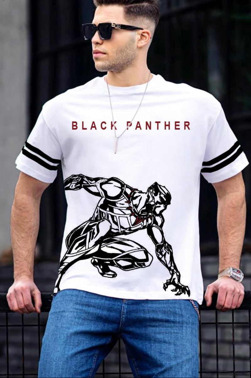 Black panther  printed  Drop shoulder